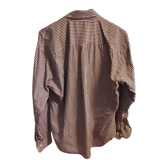 Peter Millar Crown Crafted Men's Red Checkered Button Down Shirt Cotton & Silk L - Picture 3 of 4